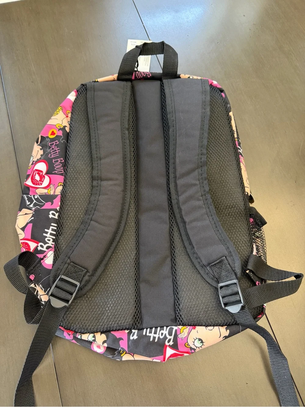 Betty Boop Black & Pink Character Print Backpack